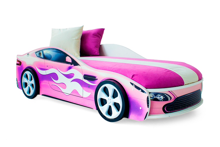 Кровать-машина Бондмобиль розовый в Севастополе